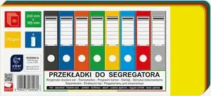 Разделители для папки-реюнера INTERDRUK 240 x 105 мм, 50 шт., ассорти — INTERDRUK