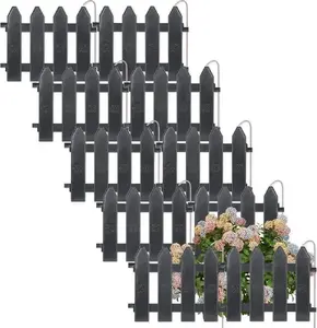 Garden border palisade Vilde Palisada set of 10, graphite, 200 cm x 20x15 cm