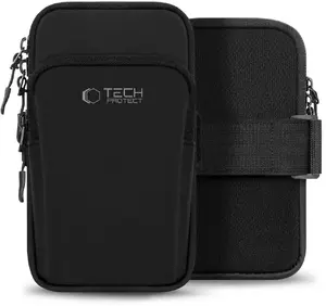 Armband phone case Tech-Protect M7 Universal Sport Armband Black — adjustable fit, touch-screen access