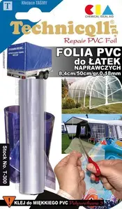 PVC plēve remonta lapiņām Technicoll T-048 — 8,4 cm × 50 cm, biezums 0,18 mm