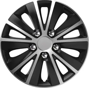 Wheel Center Cap Versaco Rapide 16-inch Silver & Black with Chrome Bolts (AMI-10060)