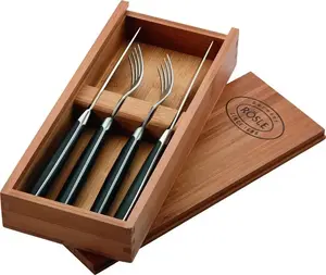 Cutlery set for steaks 4 pcs, Roesle RO-25146 — stainless steel steak forks and knives