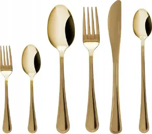 Cutlery set Amefa Luce for 4 people, 24 pieces, gold finish