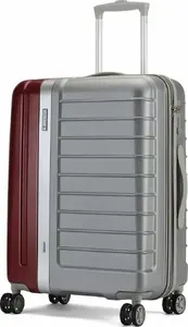 Koferis CARLTON vidējs Dual Tone sudraba‑burgundijas krāsā