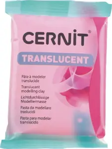 Modelīna Cernit Transparent Rubinowa 56 g — polimēru māls The Clay and Paint Factory