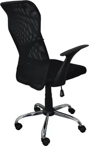 Biroja krēsls office products Czarne — melns grozāms darba krēsls, regulējams augstums, auduma sēdeklis