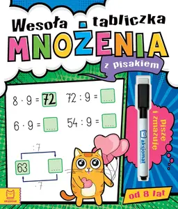Aksjomat mācību rakstāmas un dzēšamas reizināšanas tāfele 'Piszę i zmazuję' modelis 3780 (bērnu mācību līdzeklis)