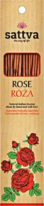 Incense sticks Sattva Natural Indian Rose 15 pcs — natural Indian incense, rose fragrance