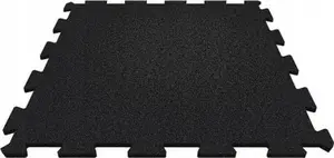 Tiguar puzzle mat SLICE 98×98×1 cm black – exercise floor tile