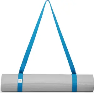 Yoga Strap Gaiam 61711BL — blue, 2.5 cm width, adjustable length