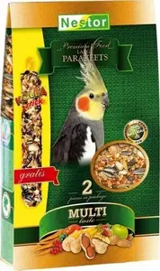 Putnu barība Nestor Premium vidējiem papagaiļiem 800 g, 1400 ml trauks
