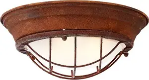 Ceiling lamp Brilliant Typhoon 94492/60, flush-mount, brown finish