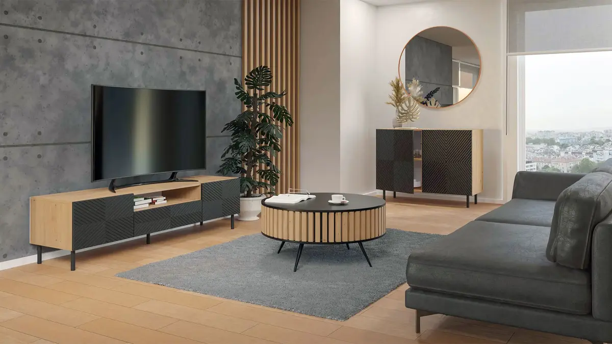 Topeshop KAMA 2K ART/CZ KPL living room storage cabinets KAMA 2K ART/CZ KPL Photo 4