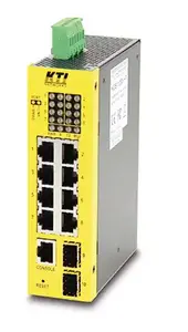 KTI KGS-1060-HP сетевой коммутатор Управляемый L2 Gigabit Ethernet (10/100/1000) Питание по Ethernet (PoE) Черный, Желтый