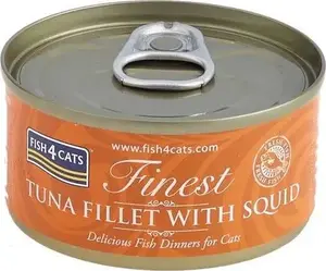 Mitrā kaķu barība Fish4Cats Finest ar tunzivīm 70 g paciņa