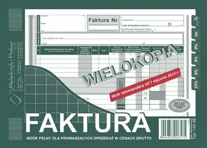 Invoice/Receipt Book Michalczyk & Prokop FAKTURA BRUTTO A5 multi‑part carbonless (full set)