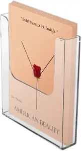 Brochure holder for wall Twinco TWIN Akryl Brochureholder til Væg A4 clear acrylic, A4 portrait