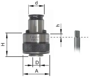 FANAR Fanar Zabierak FZS31/M24 D18-DIN (R-FZS31) rear coupling adapter D18 for DIN shafts