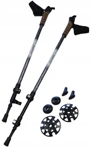 Trekking Poles Acra Kubisport adjustable folding 145–72 cm with quick-release coupling