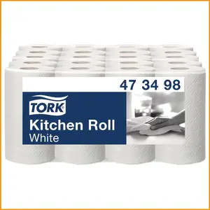 Paper towel rolls Tork Plus 2-ply 20.4 m white, pack of 5 (MPN 473498)