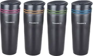 Термокружка Klausberg KB-7149 380 мл, черная, термоизоляционная
