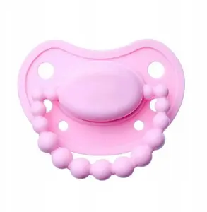 Knupītis Nuk LUU KIDS-SMOCZEK 3–6M rozā, ortodontisks silikona, 3–6 mēneši