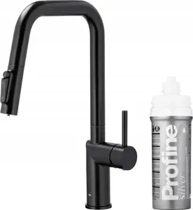 Кухонный смеситель kfa² DUERO PURE STYLE с выдвижным изливом и функцией фильтрации воды, черный