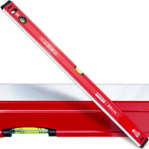 Spirit level GEKO STRONG LINE 800 mm aluminum, 3 vials, shock-resistant end caps