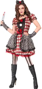 Costume WIDMANN Harlequin doll costume — Harlekin Dukke kostume