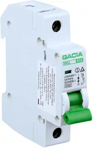 Automātiskais slēdzis GACIA SB6L B 1P 13A — 1-pol., B raksturojums, pārtraukšanas spēja 6 kA