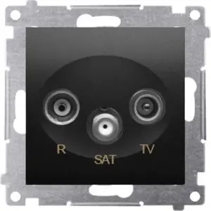 Антенный модуль Kontakt-Simon Simon 54 R-TV-SAT конечный (DASK.01/49) черный матовый