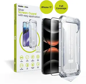 Ekrāna aizsargs MOBILE ORIGIN priekš iPhone 17 — rūdīts stikls, vienkārša uzstādīšana