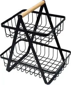 Fruit bowl stand Brunbeste 3063 two-tier metal loft style