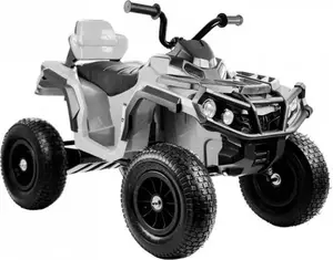 Электроквадроцикл LEAN Sport BDM0906 на аккумуляторе, детский ATV с надувными колёсами, белый