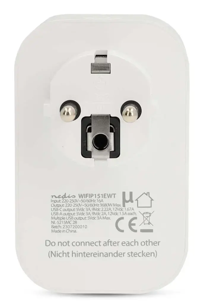 Nedis WIFIP121EWT smart plug WIFIP151EWT Photo 5