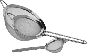 Metal strainer Excellent Houseware Sitko 120612 — stainless look, kitchen sieve for draining and sifting