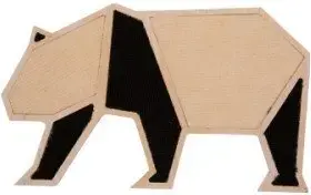 Cat scratching post NAGA Paw Love Panda white/black — compact vertical scratcher