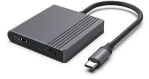 Gembird A-CM-HDMIFDPF-01 USB-C to HDMI and DisplayPort Adapter supporting 4K resolution at 60Hz