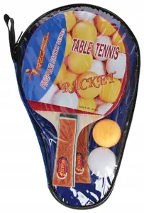 Table Tennis Rackets and Balls set mega creative AA-04 — 2 paddles, 2 balls, paddle size 18×28×2 cm, rubber-coated surface