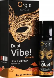 Вибрирующий гель 'Dare Yourself Dual Vibe' — 15 мл, съедобный аромат Sex On The Beach