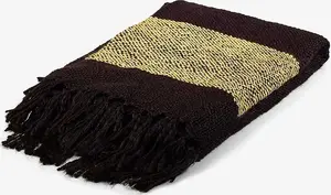 Blanket bercato Koc GOLD 130x170 cm, acrylic, black with gold pattern