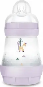 Barošanas pudelīte MAM BABY Perfect Start 160 ml – pretkoliku konstrukcija, Planet Love dizains meitenēm