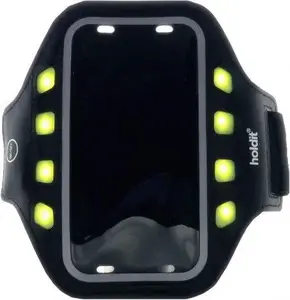 Skriešanas LED aproce Holdit XL melna — modelis 612017, regulējams izmērs