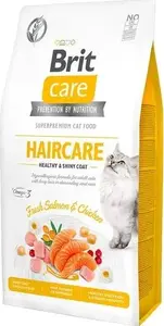 VAFO PRAHS Brit Care Kot Haircare 400 g – kaķu barība pret vārpām, veselai spīdīgai vilnai, bez graudaugiem