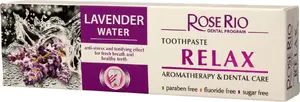 Zobu pasta Rose Rio Relax Lavender Water 65 ml — maigs kopšanas līdzeklis, bez fluora