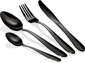 Cutlery set 24-piece berlinger haus BH-2630 — black mirror finish