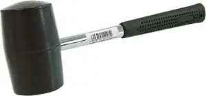 Резиновый молоток MEGA 450 г со стальной рукоятью, модель 12006
