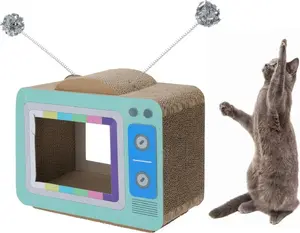 Cat scratching post KOOPMAN Drapak 40 cm with TV-shaped perch, model 337878