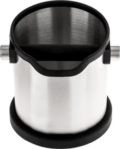 Rhinowares Deluxe Round trauks kafijas puka izsišanai, knock box, nerūsējošā tērauda