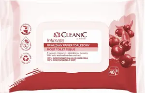 Туалетная бумага CLEANIC Intimate, упаковка 40 одноразовых салфеток